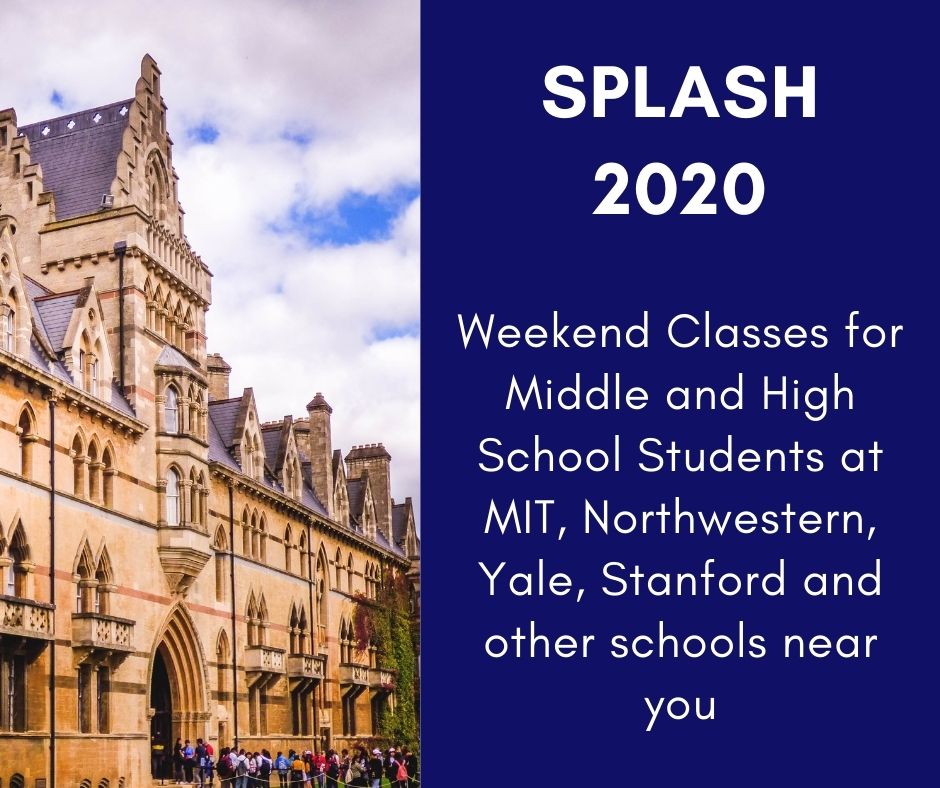 Splash: Weekend Classes for Middle and High School Students at Local Universities