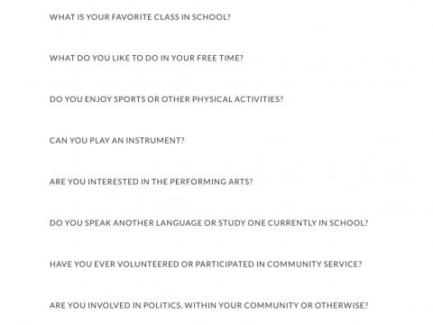 High School Extracurricular Activity Guide 